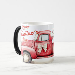 Red Truck Valentines Verwandlungstasse