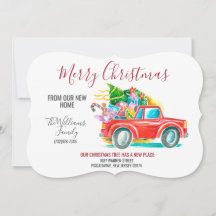 Red Truck Vintag frohe Weihnachtsbaumbewegung