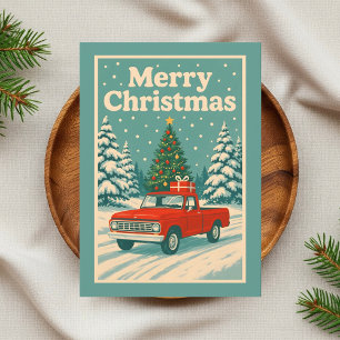 Red Truck Vintage Weihnachten