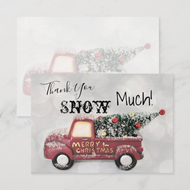 Red Truck Weihnachtsbaum Vielen Dank, dass Sie Sch Dankeskarte (Vorne/Hinten)