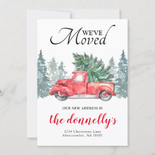 Red Truck Winter Neue Adressenverschiebung Ankündigung