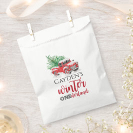 Red Truck Winter Onederland Erster Geburtstag Geschenktütchen