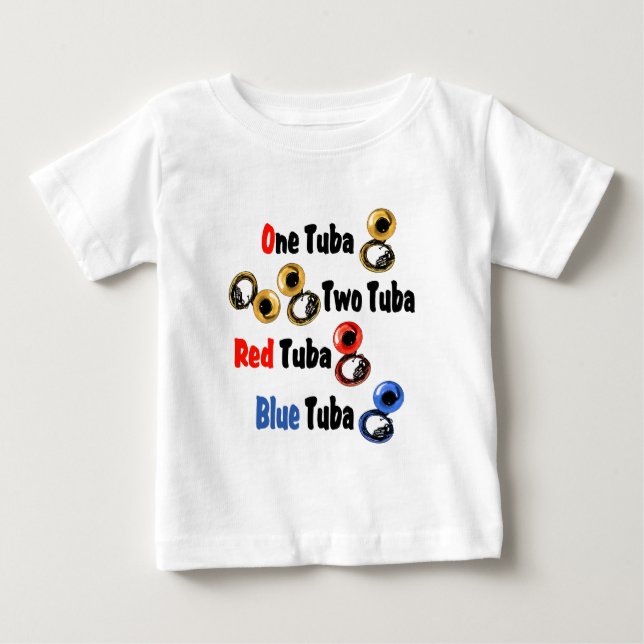 Red Tuba Blue Tuba Baby T-shirt (Vorderseite)