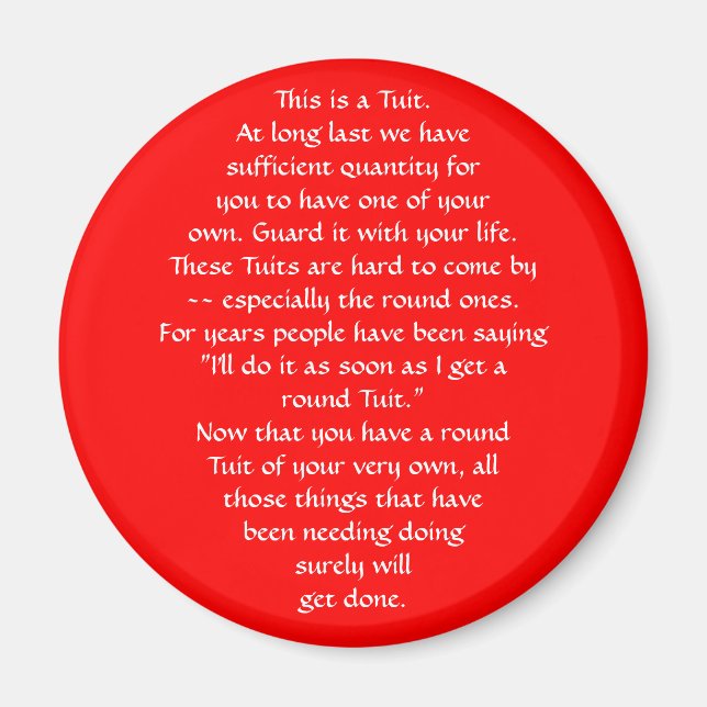 Red TUIT Magnet (Vorne)