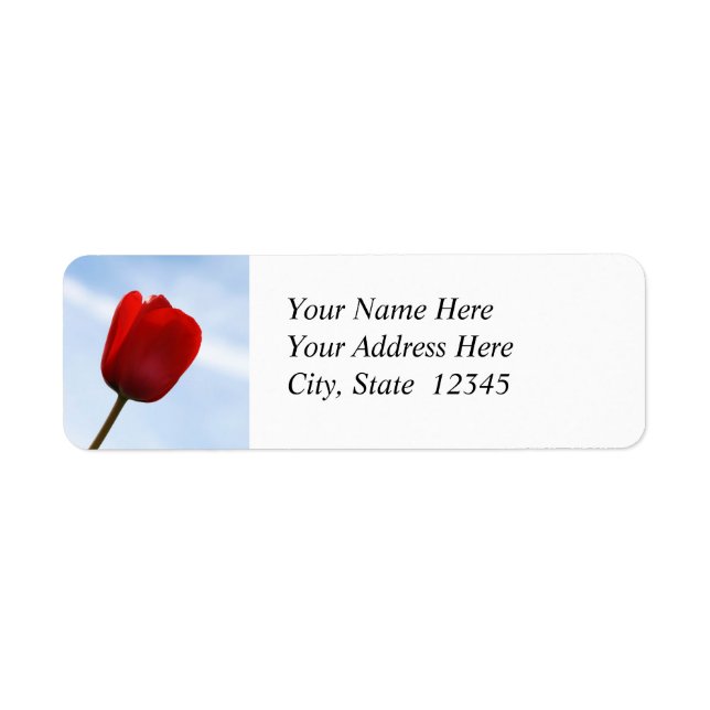 Red Tulip Address Label (Vorne)