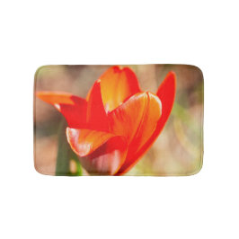 Red Tulip Blossom Badematte