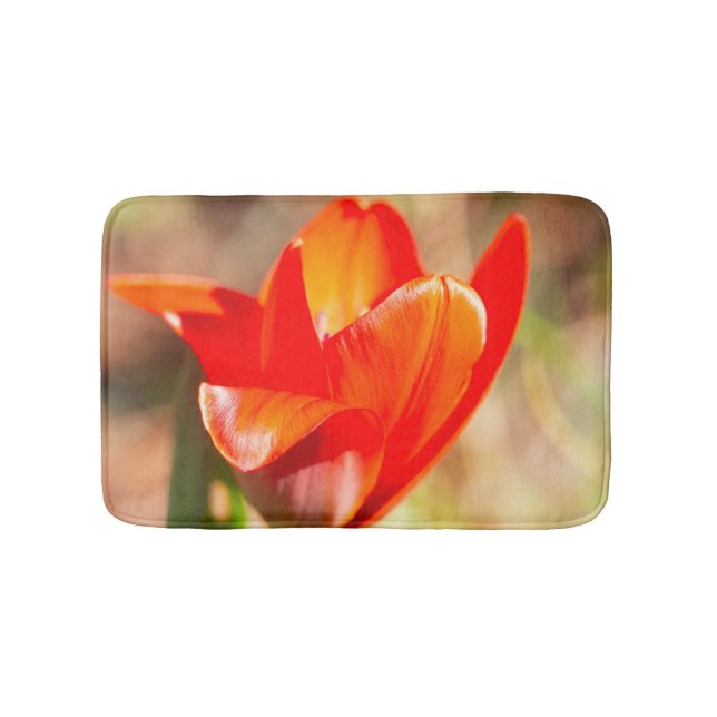 Red Tulip Blossom Badematte (Vorderseite)