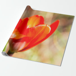 Red Tulip Blossom Geschenkpapier