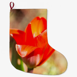 Red Tulip Blossom Großer Weihnachtsstrumpf