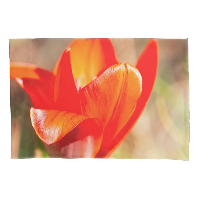 Red Tulip Blossom Kissenbezug (Vorderseite)