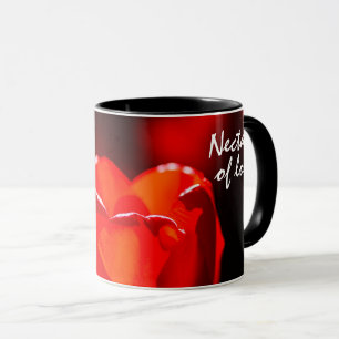 Red Tulip Blume - Feuer Tasse