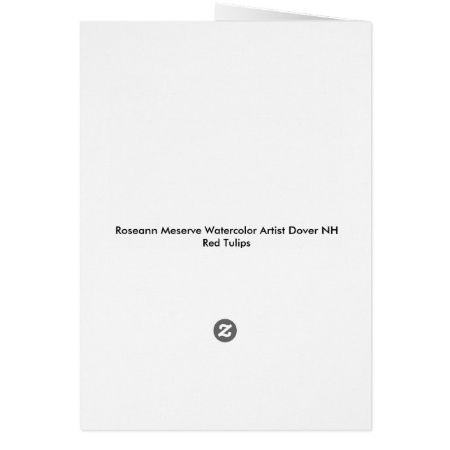 Red Tulip Card (Hinten)