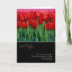 Red Tulip Card mit Zitat Karte