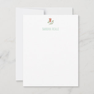 Red Tulip Gezeichnet Icon Persönliche Note Card Einladung