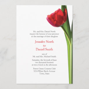Red Tulip Wedding Einladungen Blume Florenz Einlad