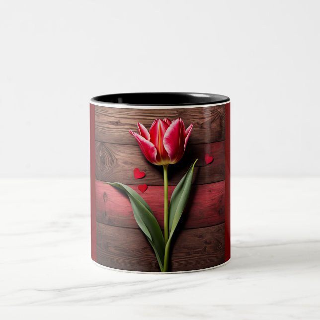 Red Tulip Zweifarbige Tasse (Mittel)