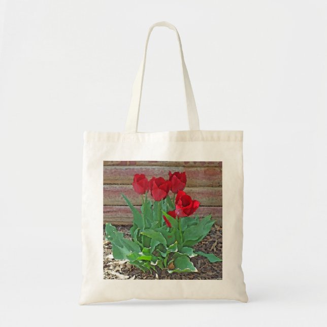 Red Tulips Art Tragetasche (Vorne)
