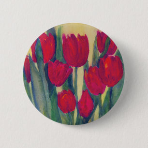 Red Tulips Button