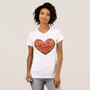 Red Tulips Field Heart Border App. T-shirt