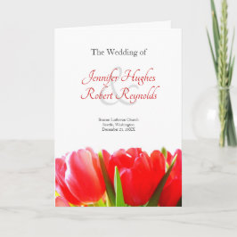 Red Tulips Hochzeitsprogramm Programm
