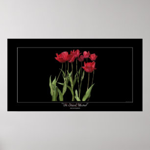 RED TULIPS Inspiration Art Poster