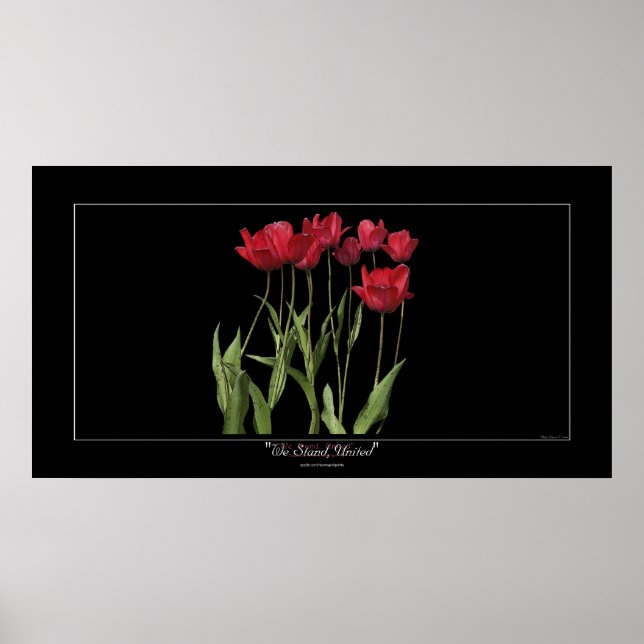 RED TULIPS Inspiration Art Poster (Vorne)