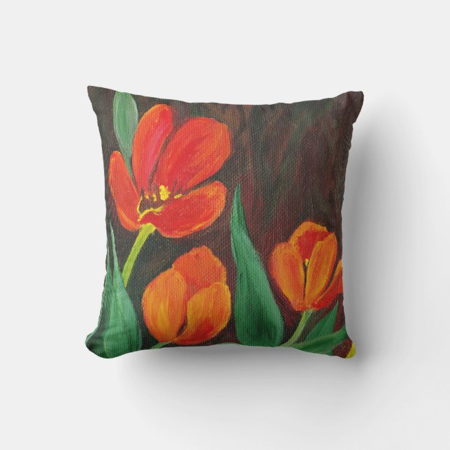 Red Tulips Kissen (Vorderseite)