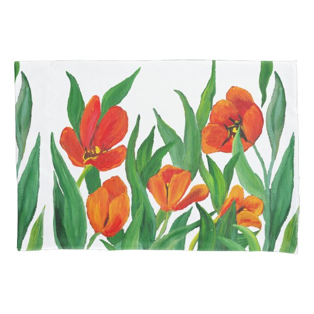 Red Tulips Kissenbezug (Vorderseite)