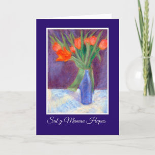 Red Tulips Mütter Day Card, walisischer Gruß Karte