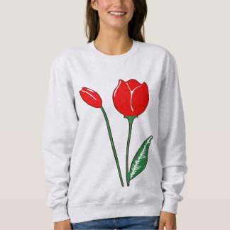 Red Tulips Raglan Sweatshirt