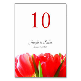 Red Tulips Tischnummer