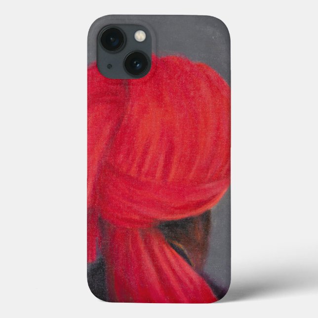 Red Turban on Grey 2014 Case-Mate iPhone Hülle (Rückseite)
