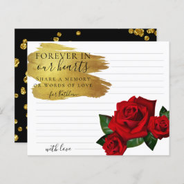 Red Turkish Rose Share a Memory Beerdigung Card