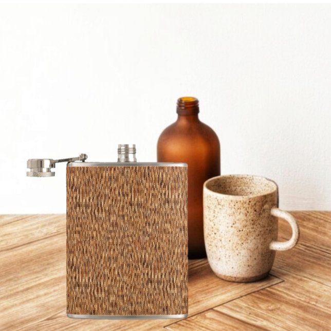 Red Tweed Flachmann (The elegant look of tweed, brings much style, to this Red Tweed Hip Flask!)