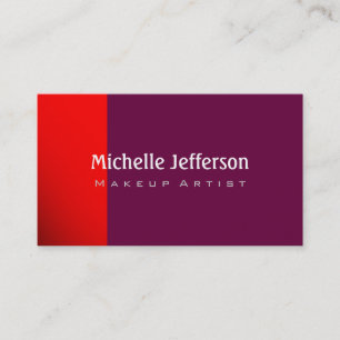 Red Tyrian Lila Contemporary Business Card Visitenkarte