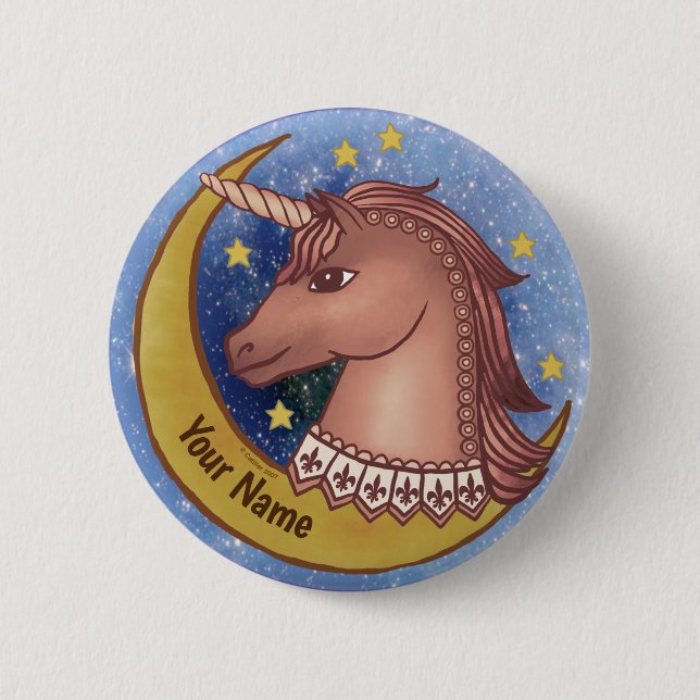Red Unicorn Button (Vorderseite)