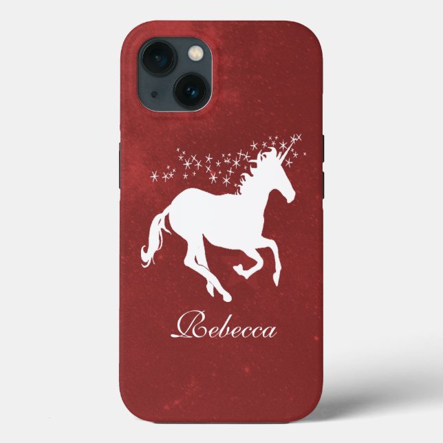Red Unicorn Personalisiert Case-Mate iPhone Case (Rückseite)