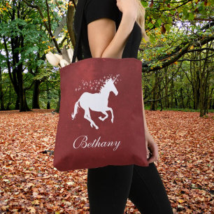 Red Unicorn Sac fourre-tout personnalisé