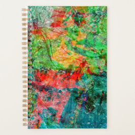 Red unique abstract planner,Delight bright lovely Planer