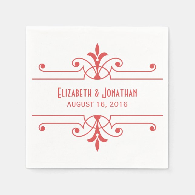 Red v2 Extravagantes Zierpapier Napkins Serviette (Vorderseite)