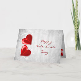 Red Valentine Hearts Grußkarte Karte