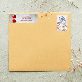 Red Valentine Hearts Rücksendeadresse