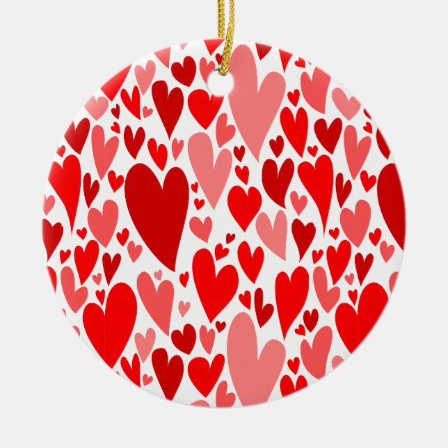 Red Valentine's hearts ornament (Vorne)