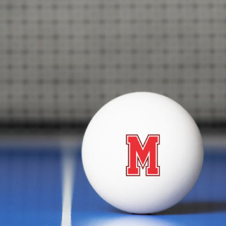 Red Varsity Monogramm Tischtennisball