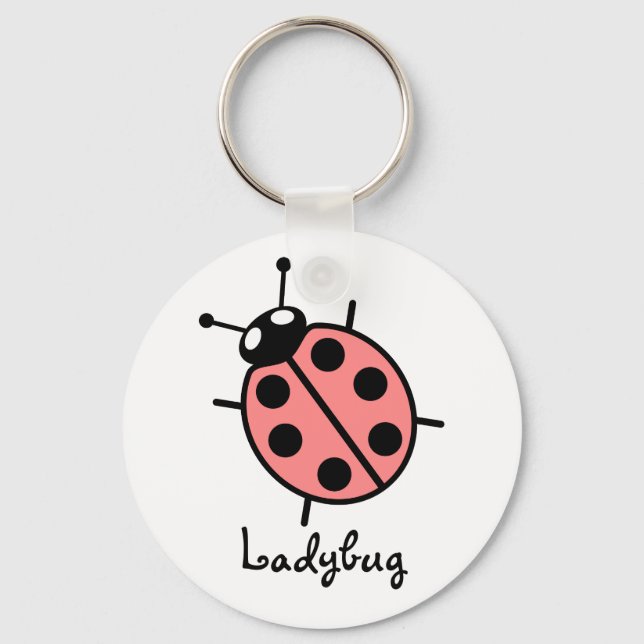 Red Vector Ladybug Schlüsselanhänger (Vorderseite)