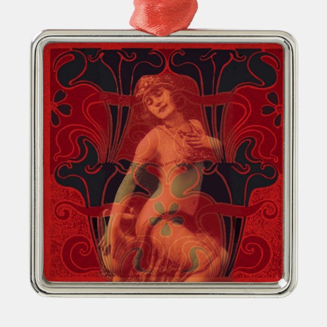 Red Veil Silbernes Ornament (Vorne)