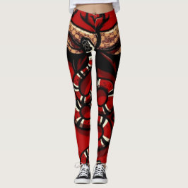 Red Velvet Cake Snake Leggings