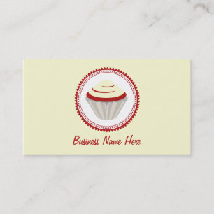 Red Velvet Cupcake Business Card Visitenkarte