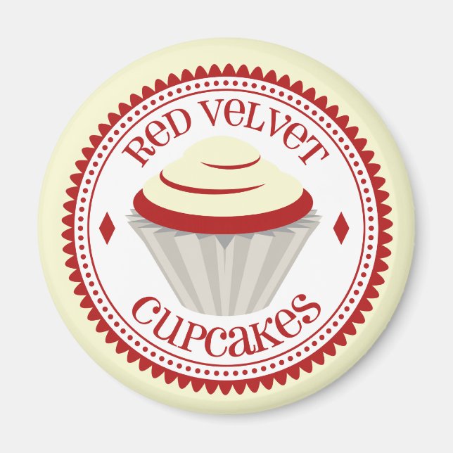 Red Velvet Cupcake Magnet (Vorne)