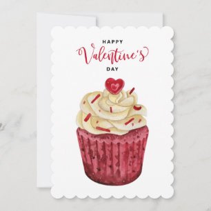 Red Velvet Cupcake   Valentine Feiertagskarte